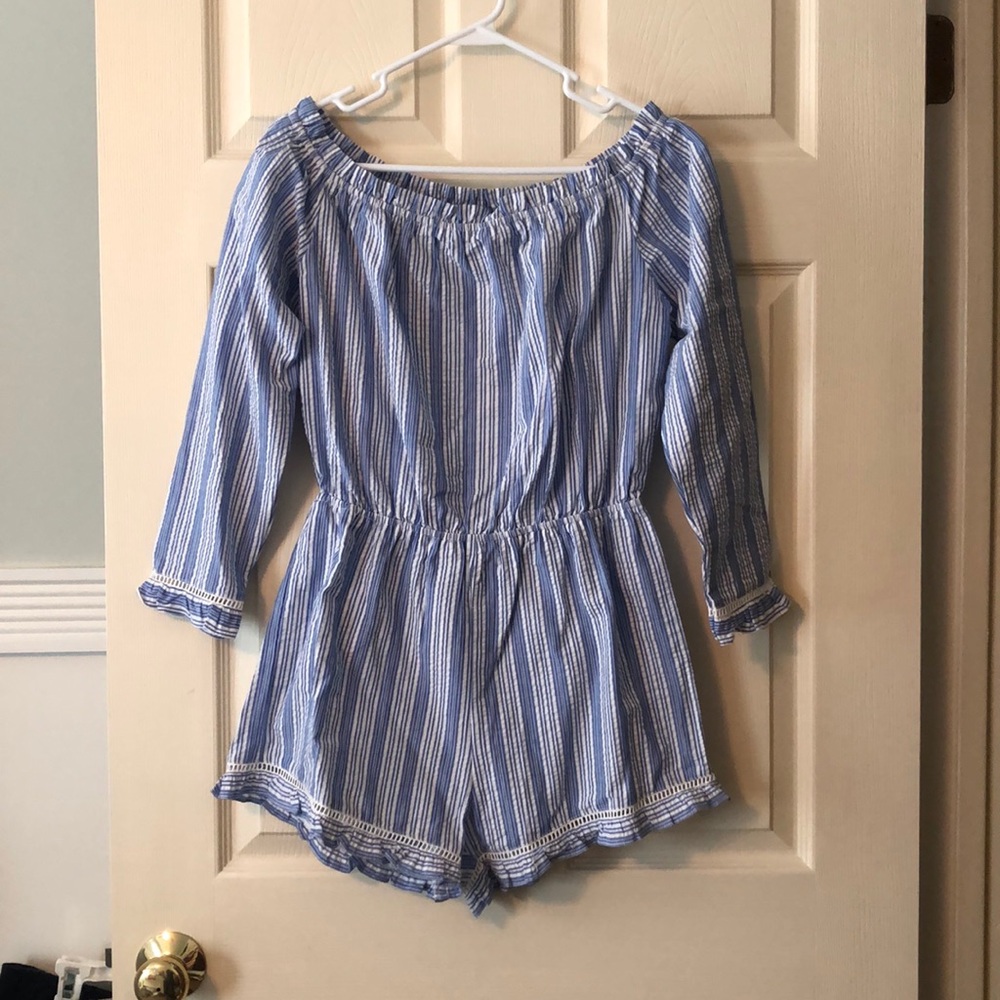 Long sleeve off the shoulder romper